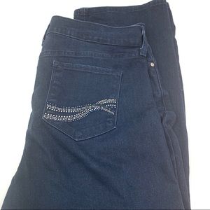 NYDJ denim jeans with crystal pocket accents